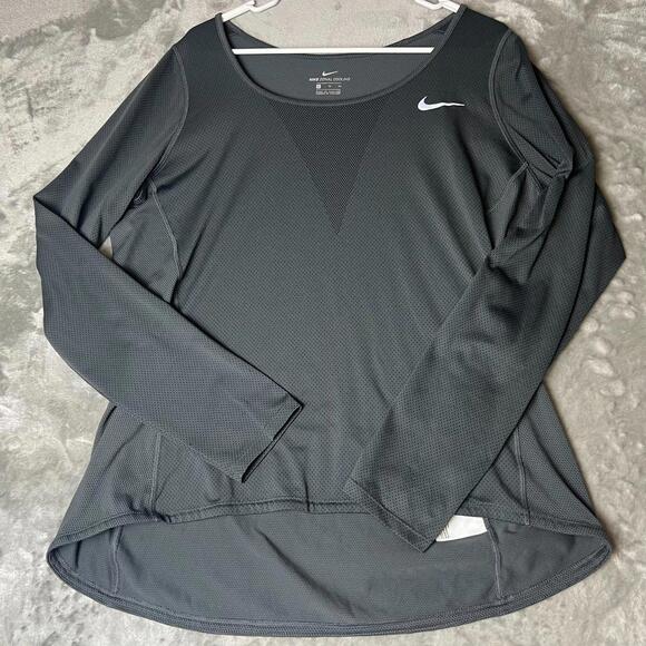 Nike Tops - Nike Zonal Cooling Relay Top Women's XL Gray Athleisure Long Sleeve 831514-010